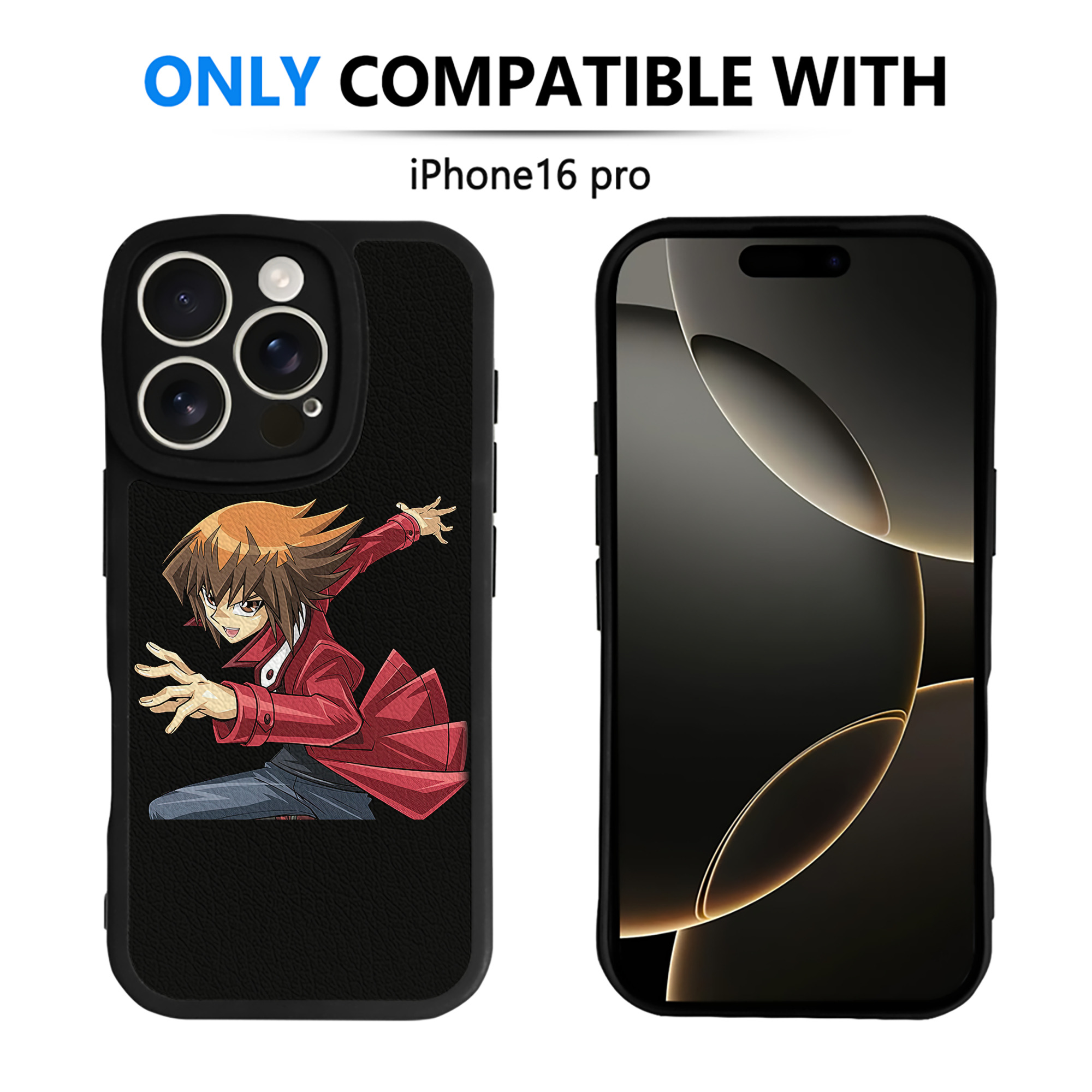 （画像用） 遊☆戯☆王 Yu-Gi-Oh! 【iPhone 16シリーズ対応】シリコンスマホケース（レザー調） 材質：シリコン